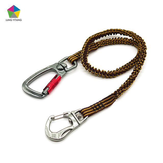 Stripe Color Contrast Design Tool Tether Aluminum Carabiner